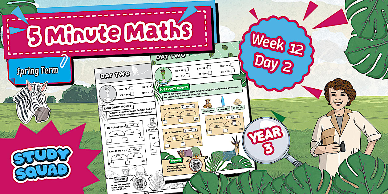 👉 Study Squad 5 Minute Maths - Year 3 Spring - Week 12 Day 2