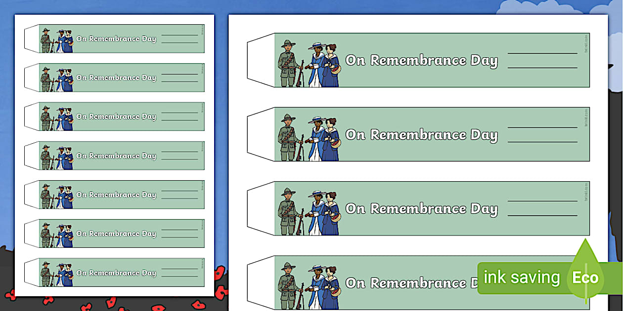 Remembrance Day Paper Chain