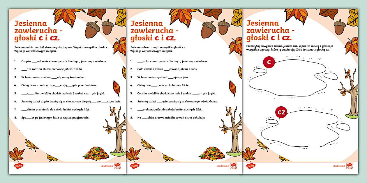 Logopedia | Zróżnicowanie c i cz | Karta pracy - Twinkl