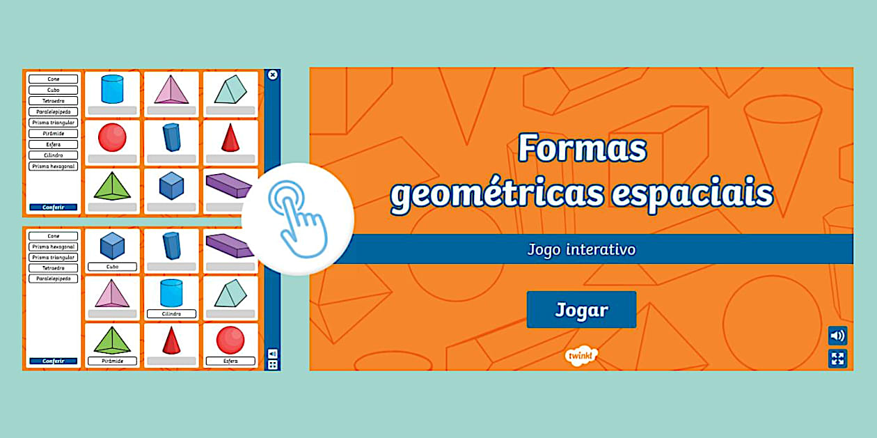 Formas Geométricas Espaciais – Jogo Interativo - Twinkl