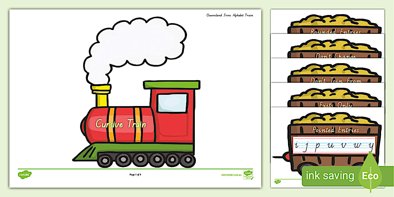 Queensland Joins Alphabet Train (teacher made) - Twinkl