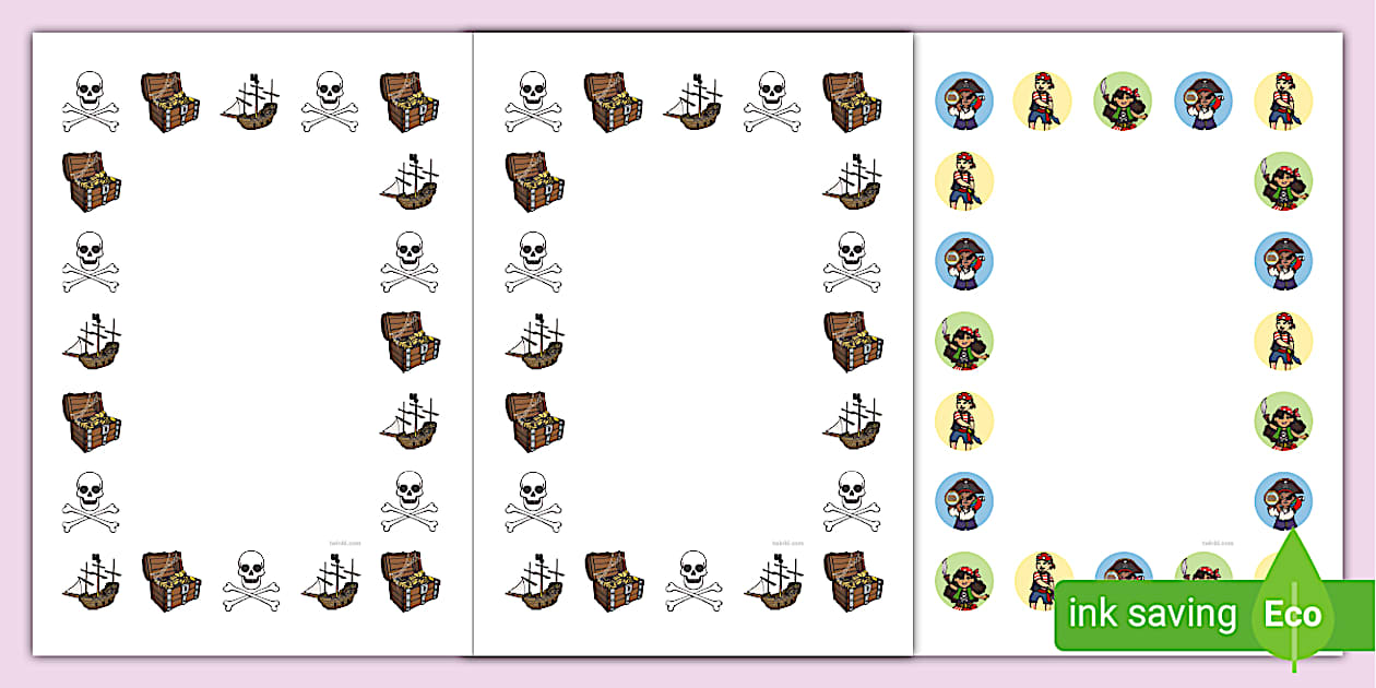 Pirate-Themed Card Inserts (Teacher-Made) - Twinkl