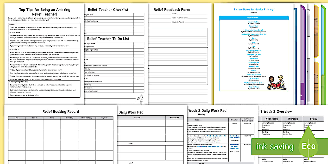 Year 1 Week 2 Relief Teacher Resource Pack - Twinkl