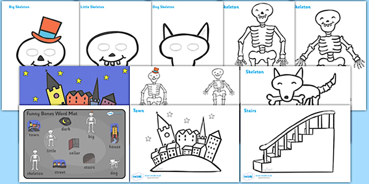 Story Sack Resource Pack Funnybones (teacher made) - Twinkl