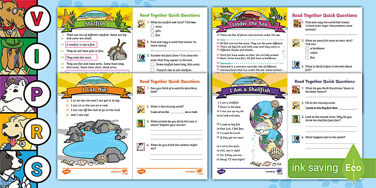 Phase 2 Text Phonetically-Decodable 60-Second Reads: Under the Sea (Phases 2-5) Activity