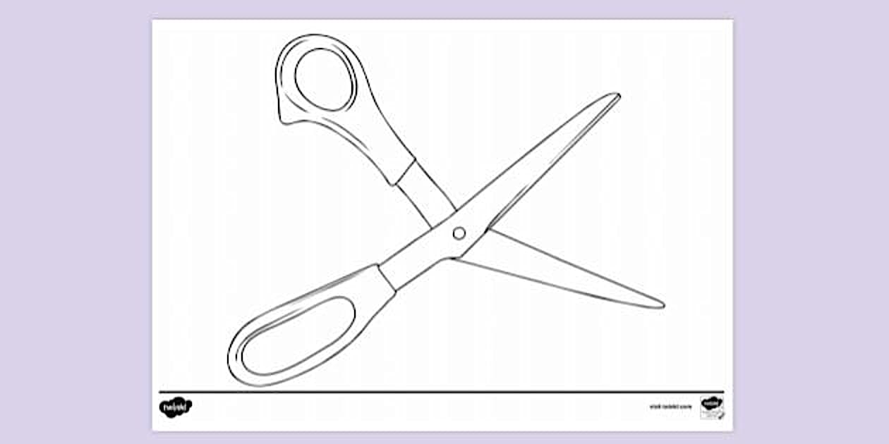 Scissors Icon Colouring | Colouring Sheets (teacher made)
