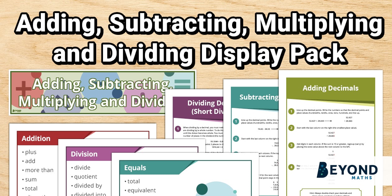 Maths Operations Display Pack