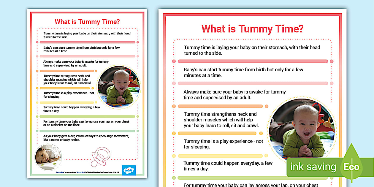 what-is-tummy-time-information-poster-teacher-made