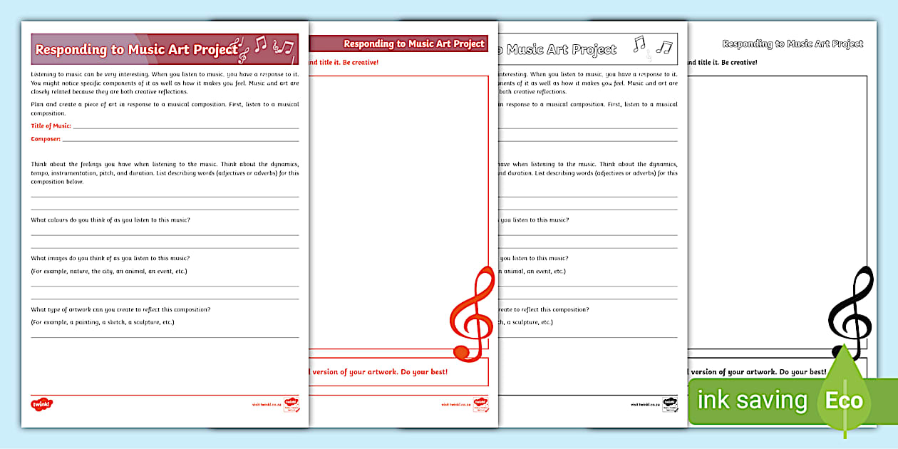 Responding to Music Art Project (teacher made) - Twinkl