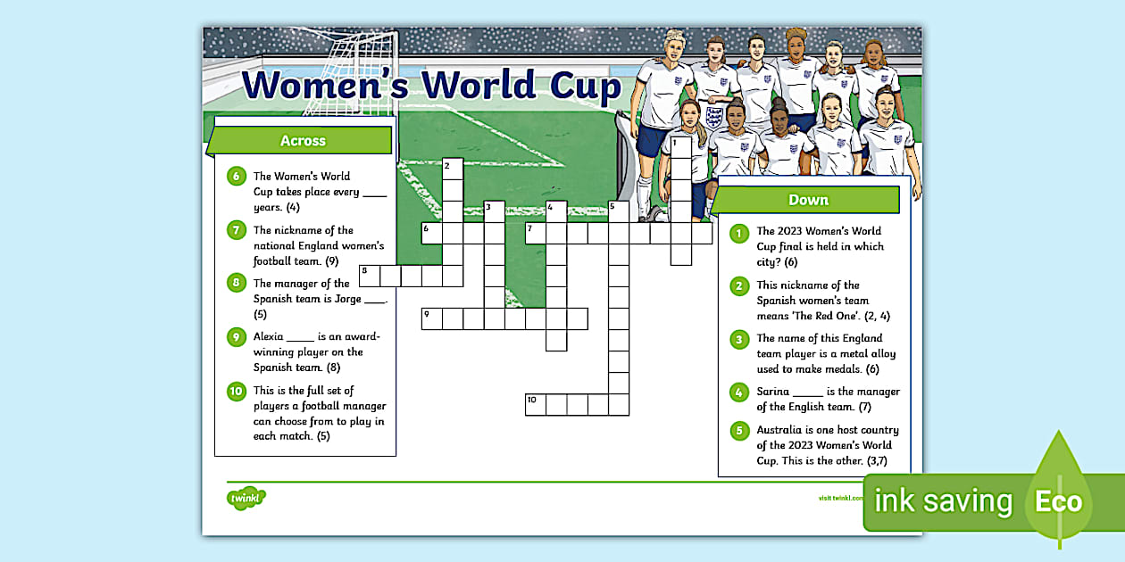 2023 Women s World Cup Final Crossword KS2 Sport Event