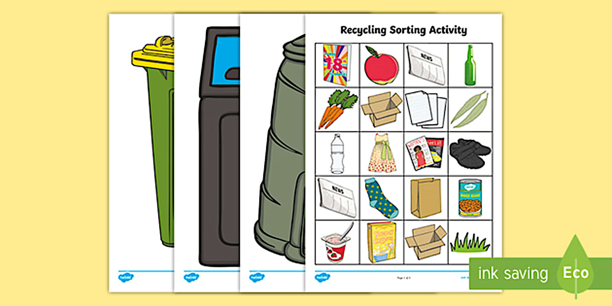 Recycling Sorting Activity | Twinkl (teacher made) - Twinkl