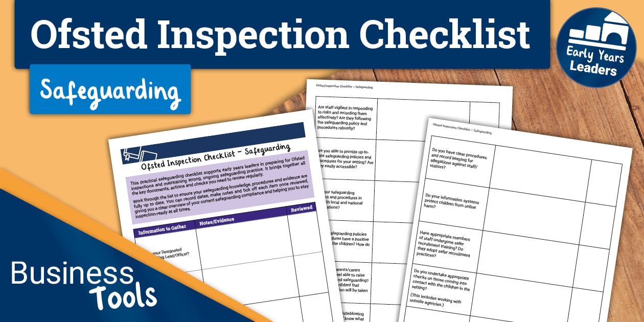Safeguarding Checklist.pdf Ofsted Inspection Checklist – Safeguarding