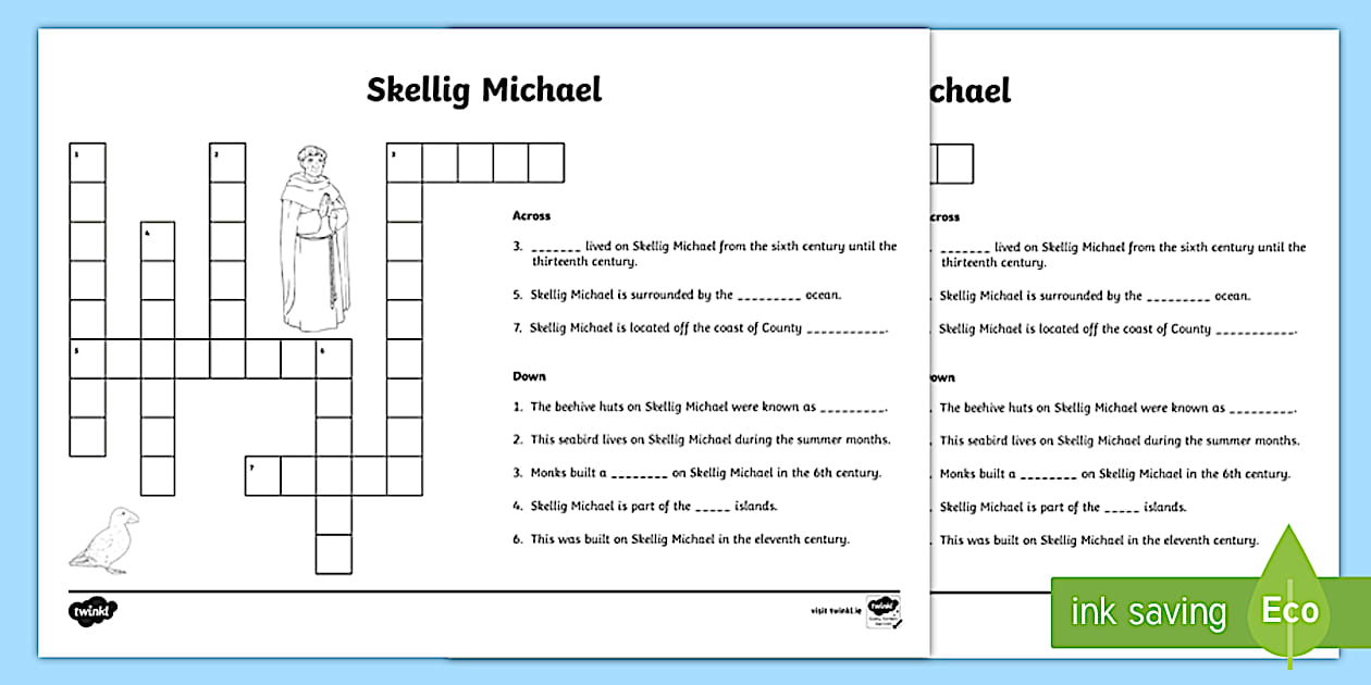 Skellig Michael Crossword ROI The World Around Us