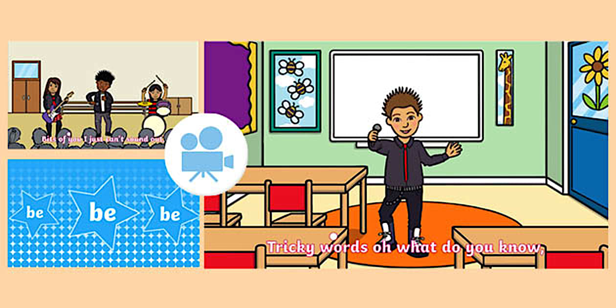 Level 3 Tricky Word Song he, she, we, me, be | Twinkl Go!