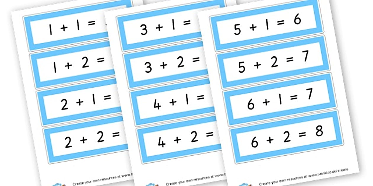 adding 1 and 2 to number 1-6 (Hecho por educadores) - Twinkl