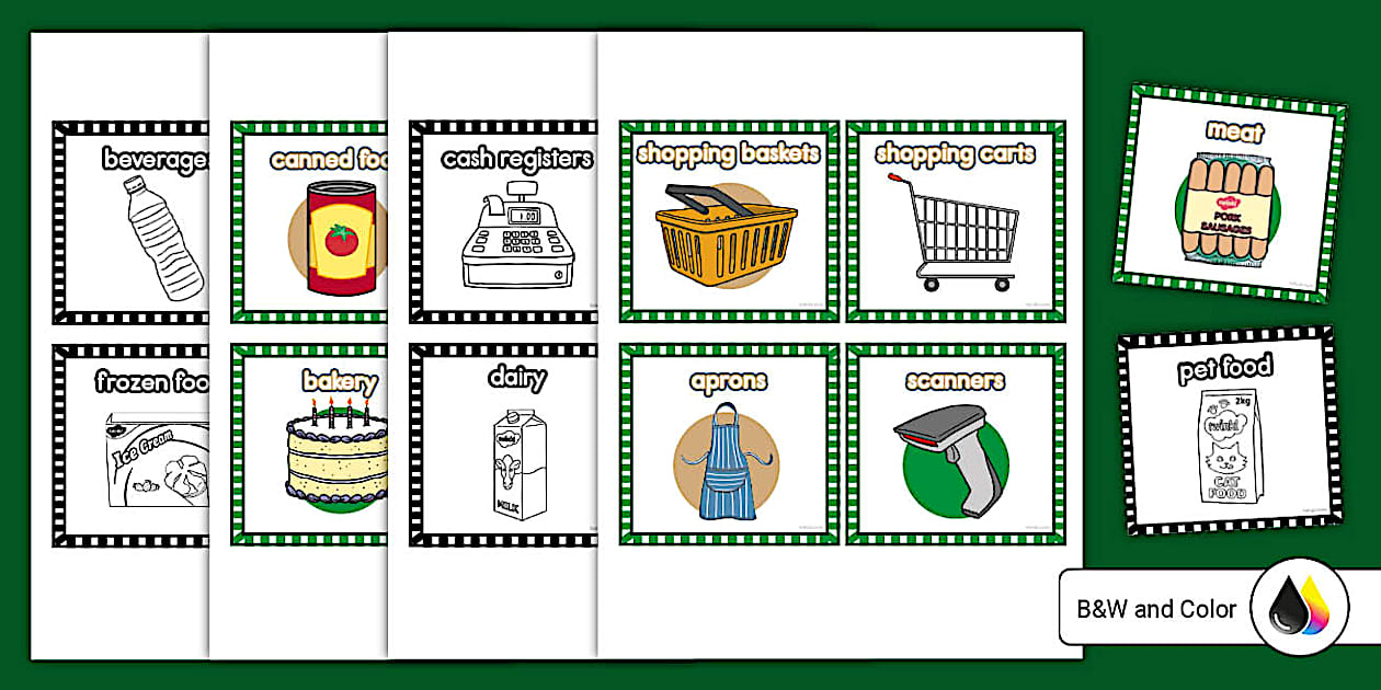 Grocery Store Dramatic Play Labels (teacher made) - Twinkl