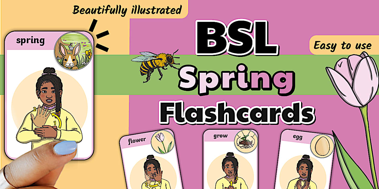 Signs of Spring Flashcards - BSL Resource
