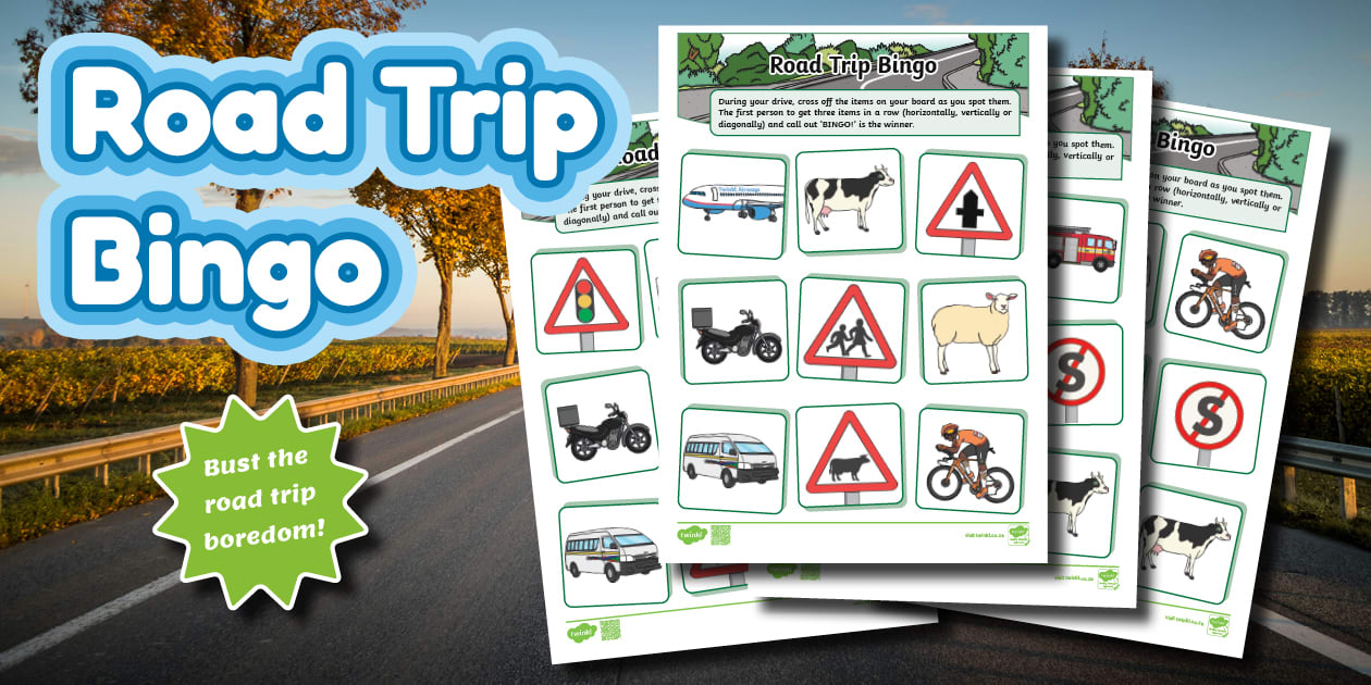 Road Trip Bingo Activity Sheet | Twinkl South Africa