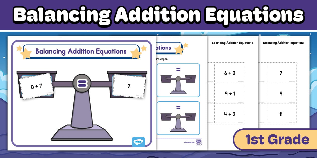 True or False Balancing Addition Equations Activity