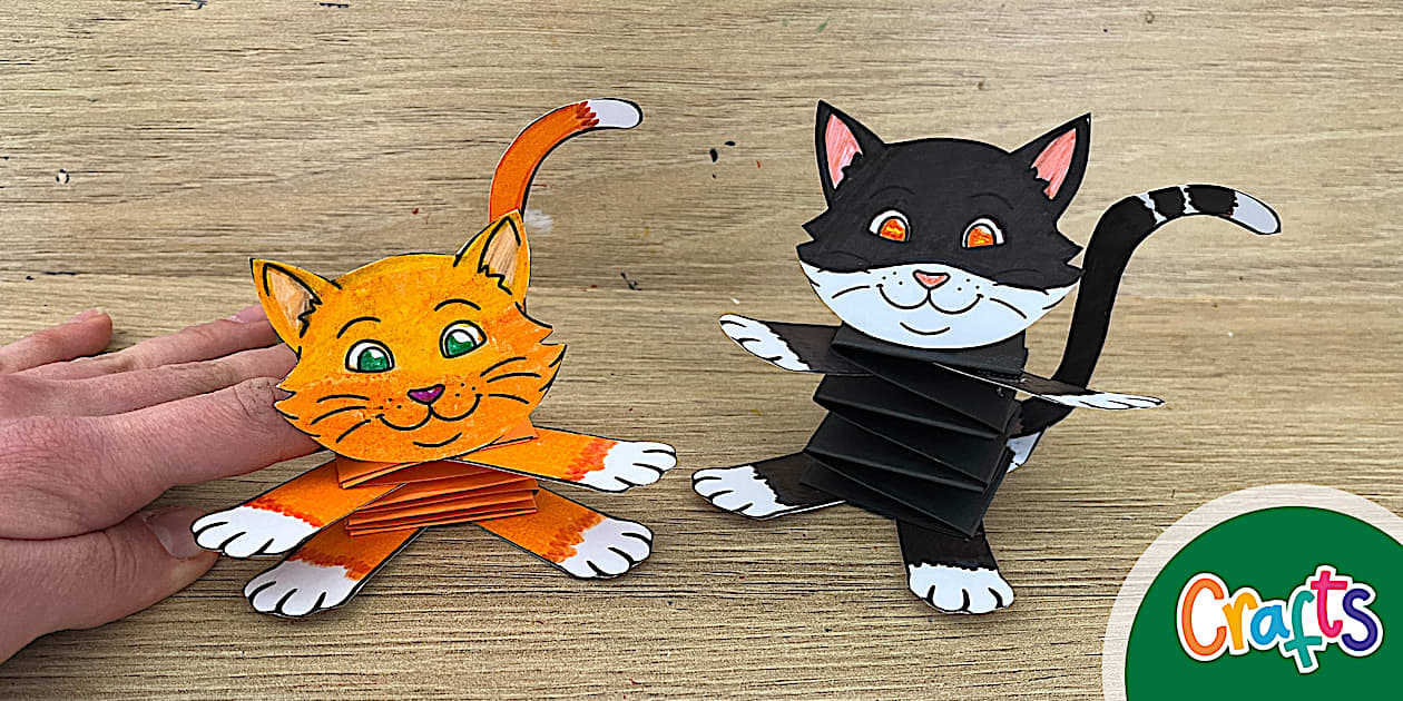 Folded Paper Cat Craft