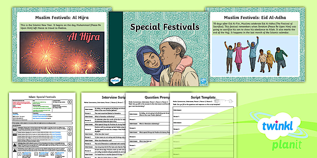 Aslam R Special Festivals Year 3 Lesson Pack 4 - Islamic Festivals