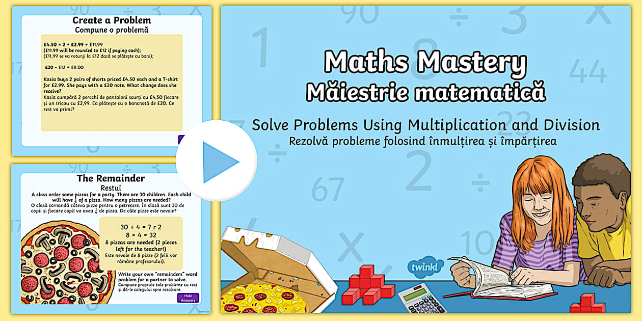 Solve Problems Using Multiplication and Division PowerPoint English ...