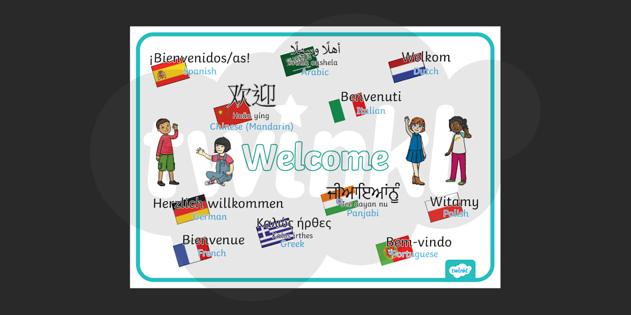 welcome in different languages poster
