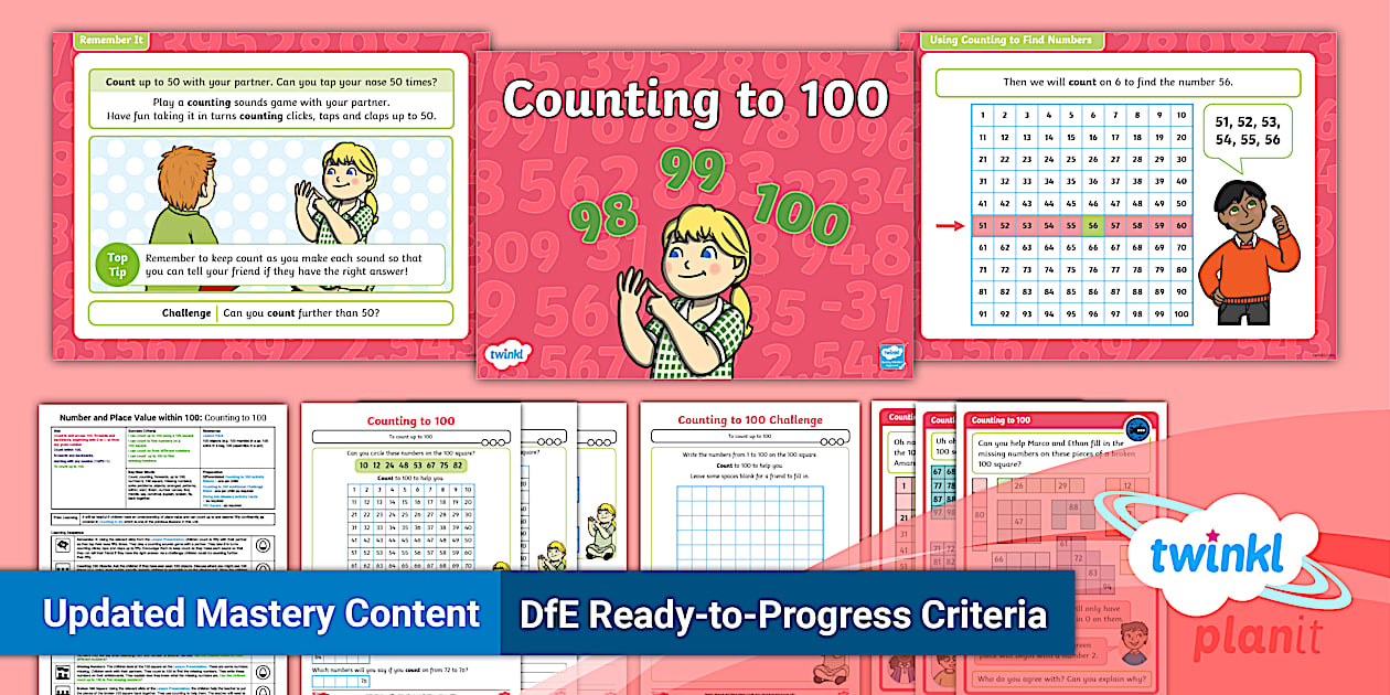 Year 1 Lesson Pack on How to Learn Counting From 1 to 100