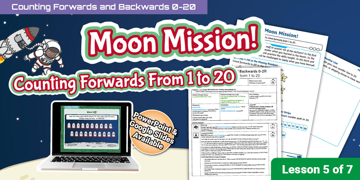 Phase 1 Number: Moon Mission! Counting Forwards from 1 to 20