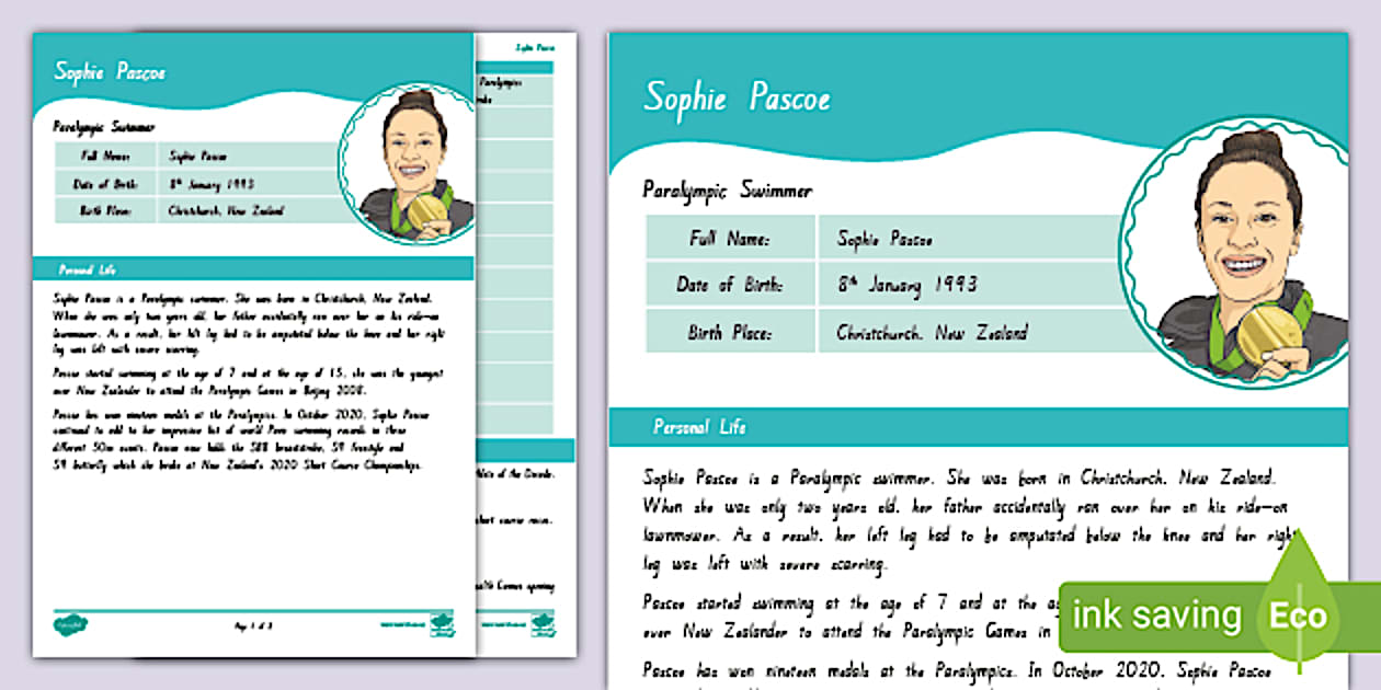 Portrait Fact File Black and White Sophie Pascoe Fact File (teacher made)