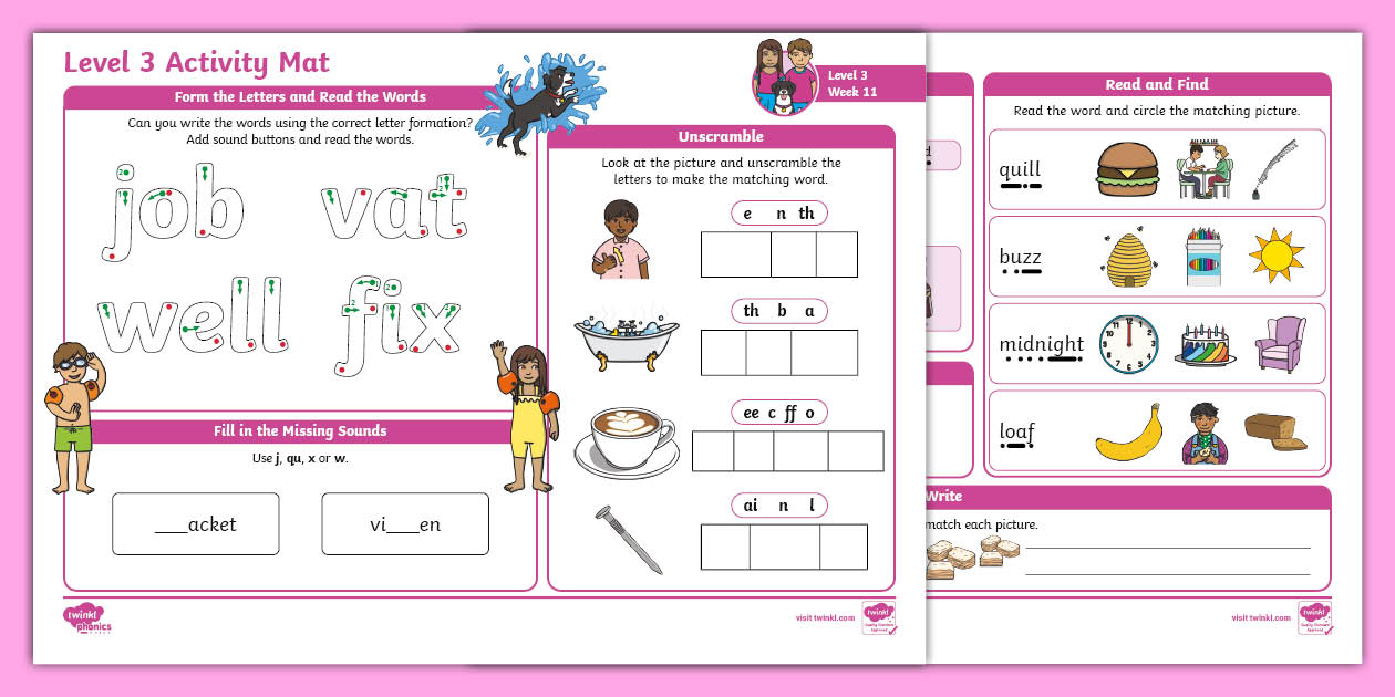 Level 3 Week 11 Activity Mat-Primary Resources - Twinkl