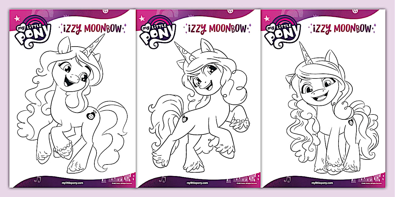 FREE My Little Pony Izzy Colouring Pages Twinkl