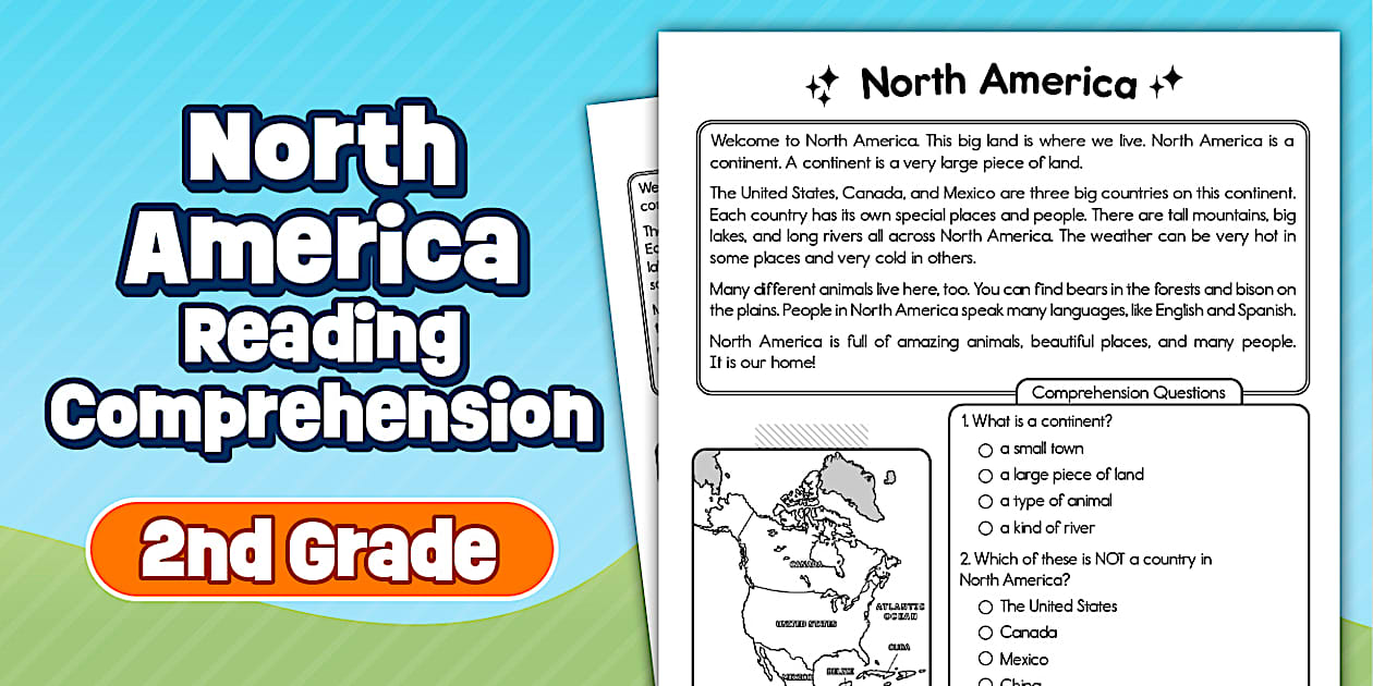 Second Grade North America Reading Passage Comprehension