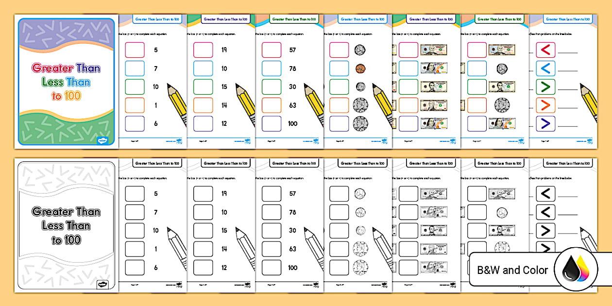 Greater Than Less Than Worksheets | Resource | Twinkl USA