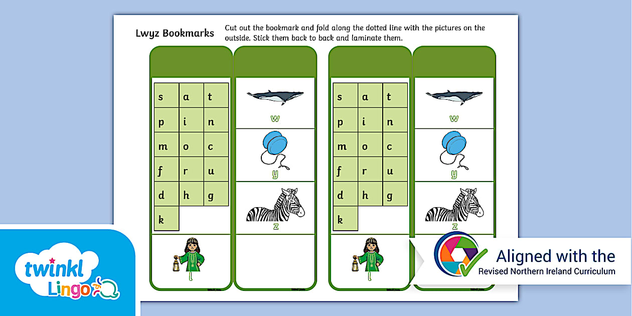 Stage 1 lwyz Bookmarks (Hecho por educadores) - Twinkl