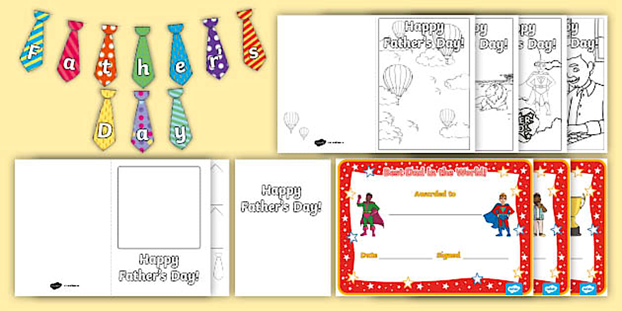 Fathers Day Resource Pack for Childminders (teacher made)