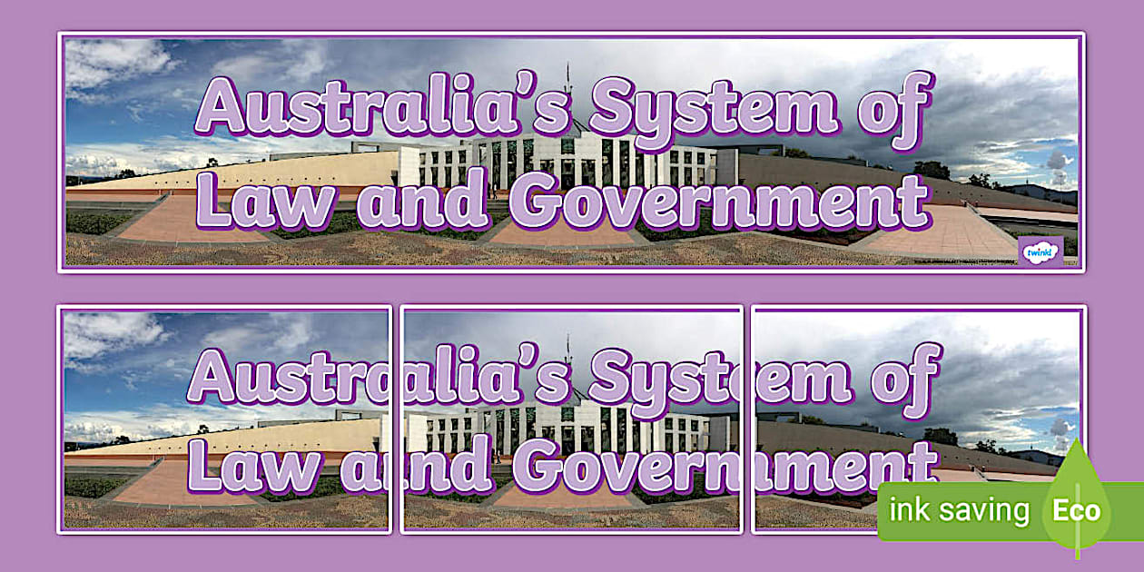 Australia's System of Law and Government Display Banner-Australia