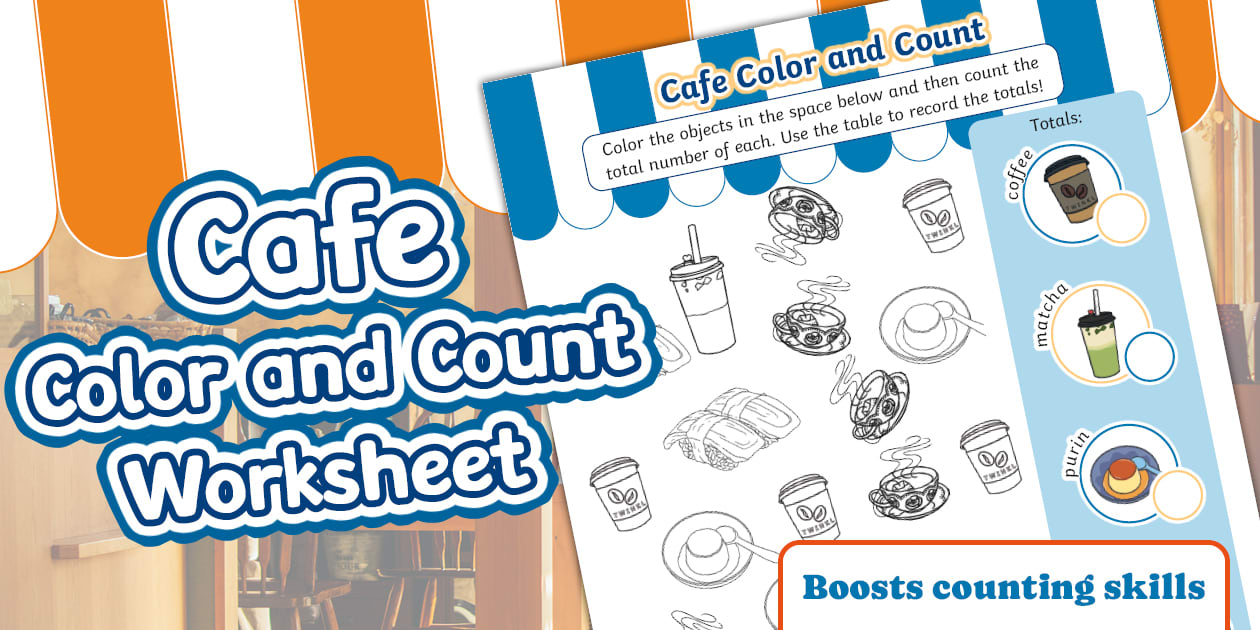 Cedbfe Color Cafe Color and Count Worksheet