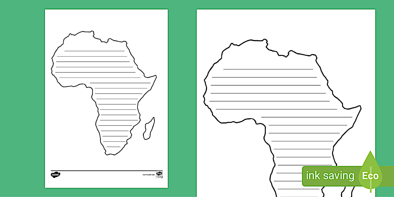 Africa Writing Template (teacher made) - Twinkl