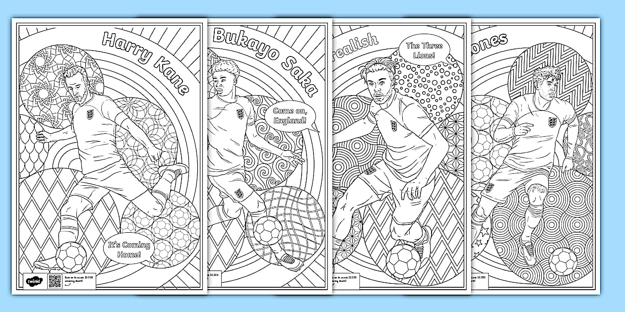 England Football Colouring Pages Twinkl Move