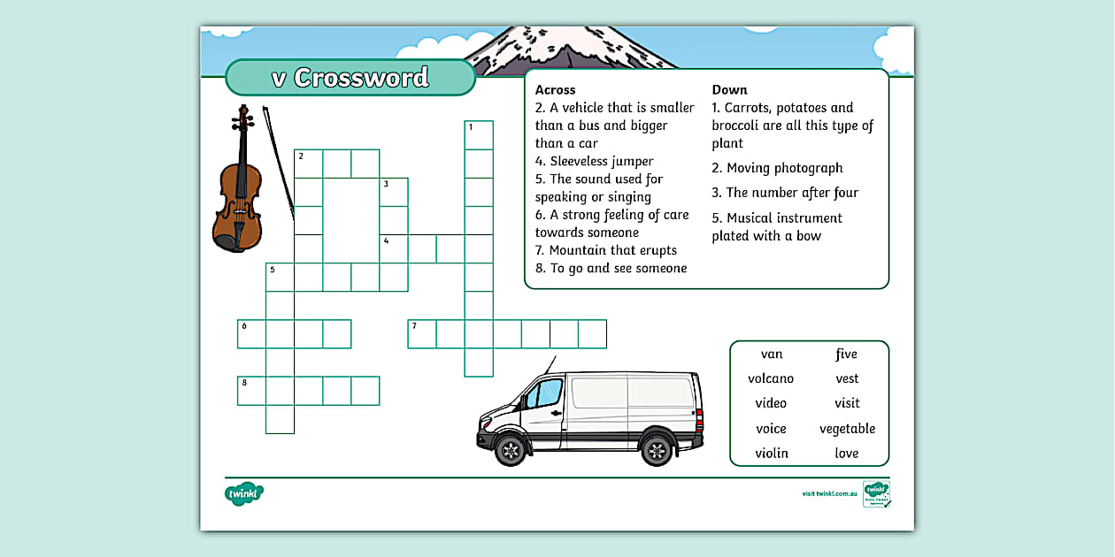 v Crossword Primary Education Resources