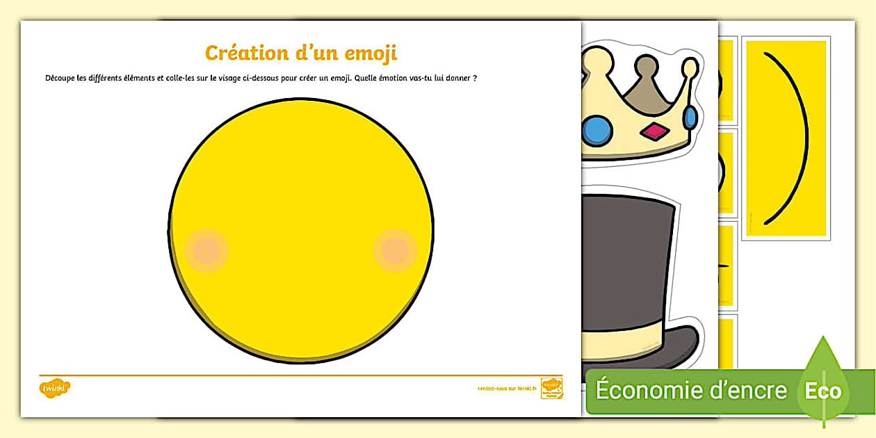 😊 Activité de découpage pour la création d'un emoji