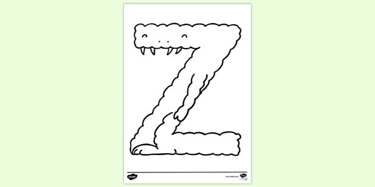 Z Colouring In Letter Z Colouring Page | Colouring Sheets