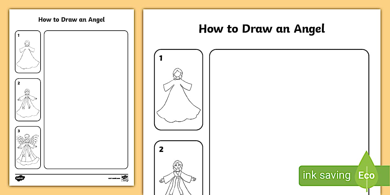 How To Draw An Angel Step By Step