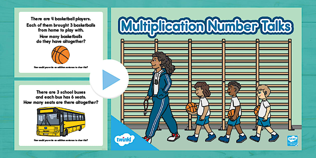 Grade 2 Multiplication Number Talks PowerPoint - Twinkl