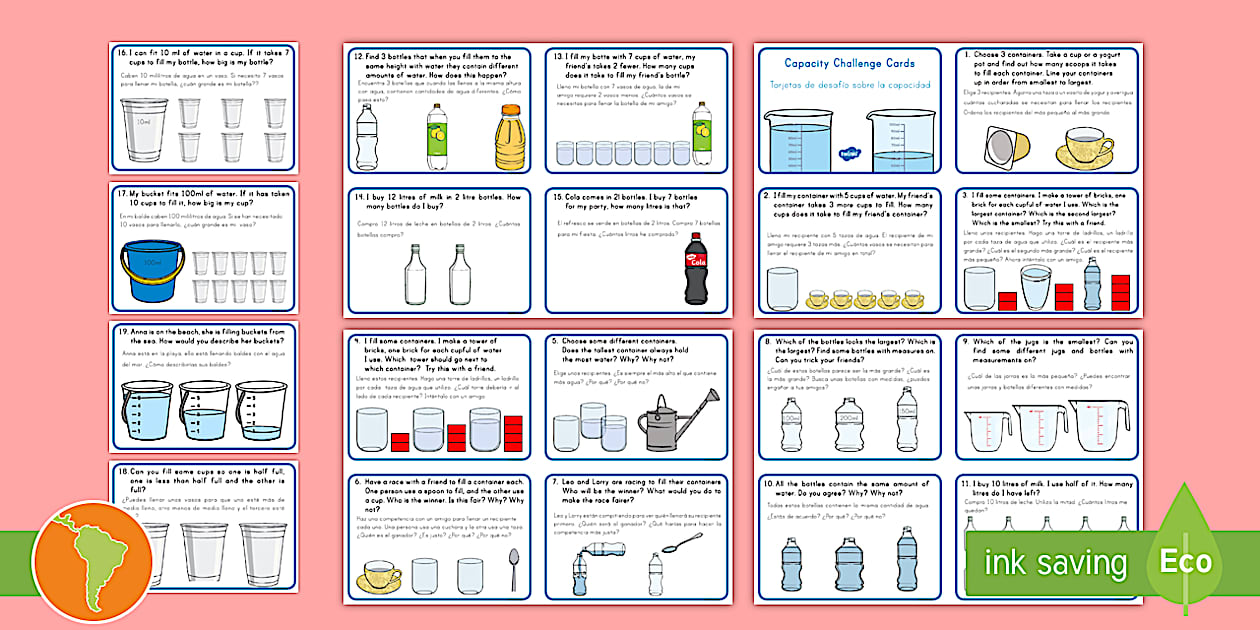 Capacity Challenge Cards English/Spanish - Capacity Challenge Cards