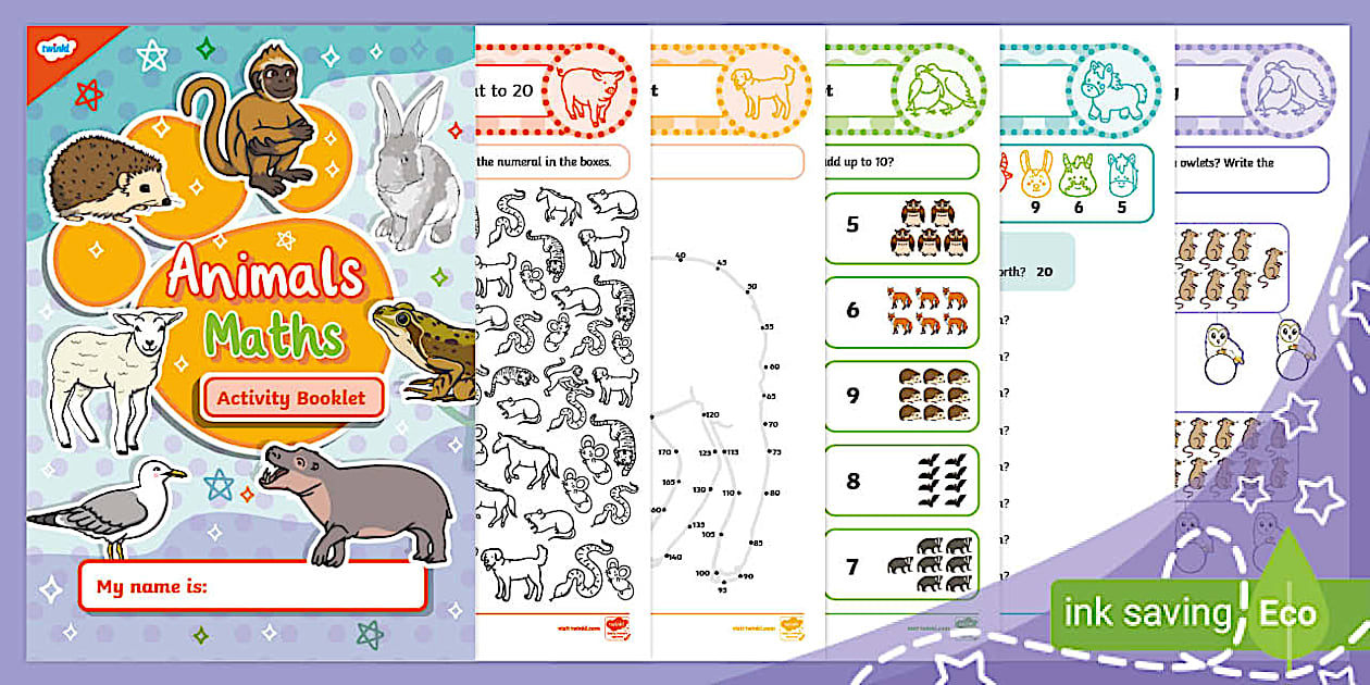 Animal-Themed Maths Activity Booklet (Ages 5 - 7) - Twinkl