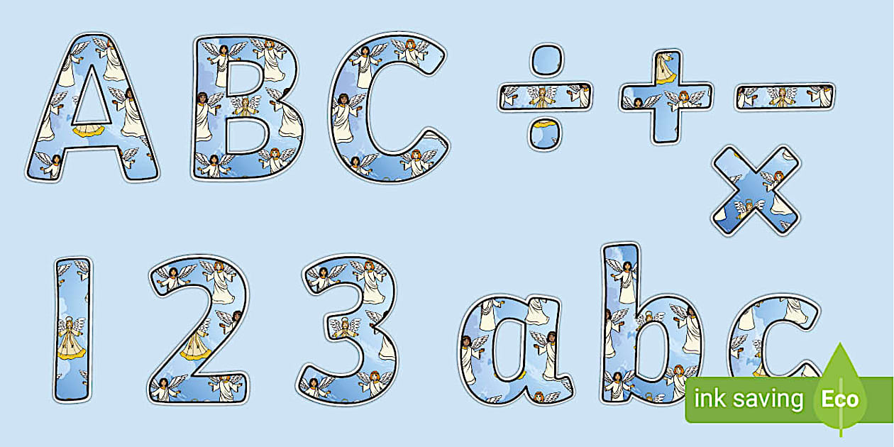 Angels Display Lettering (teacher made) - Twinkl