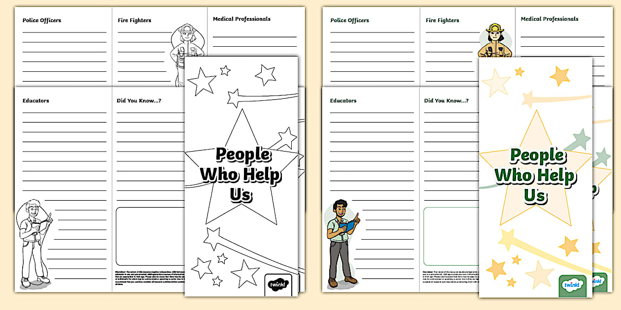 People Who Help Us Leaflet Template
