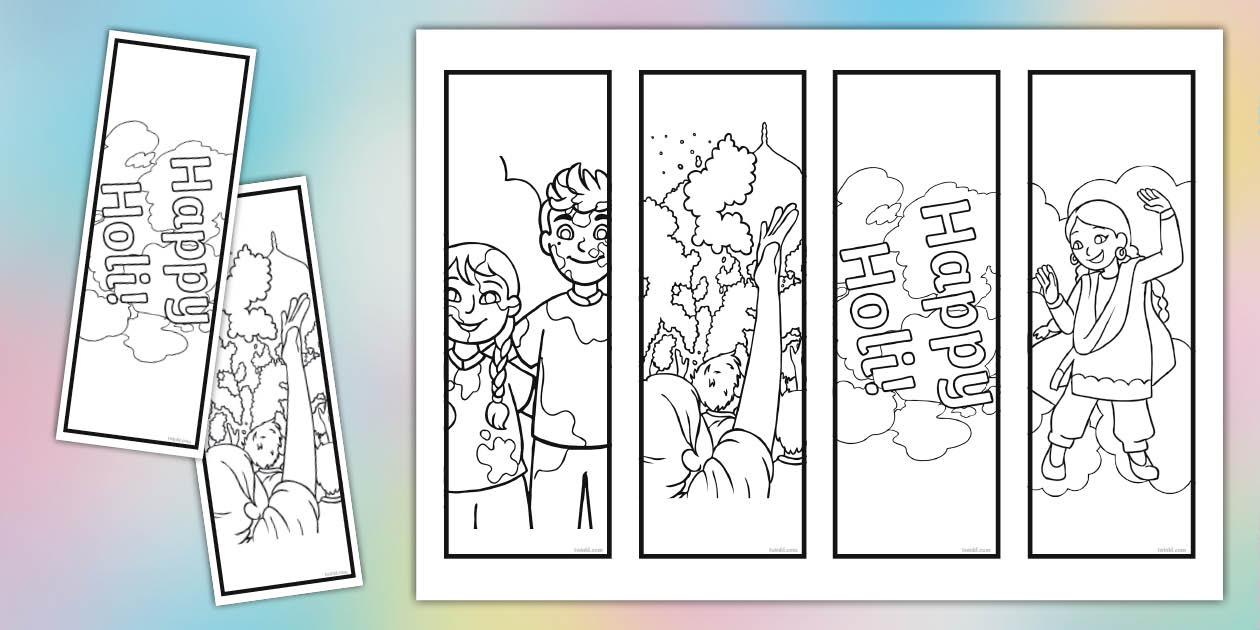 holi pencil colouring pictures